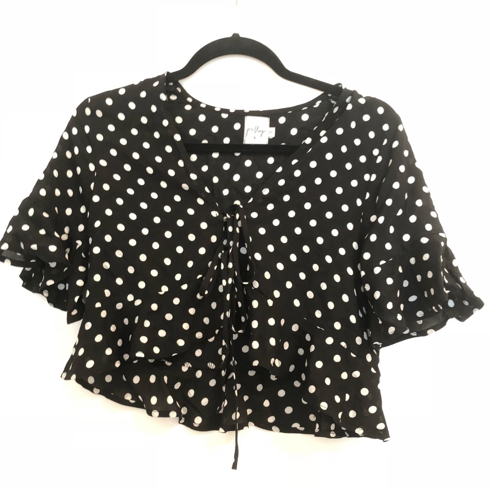 Polka dot top from Polly